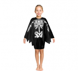 Children's Skeleton Costume or Poncho of 65 cm