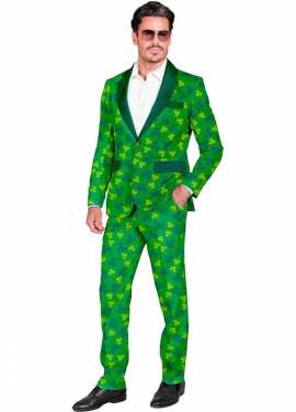 Green clover St. Patrick's Day costume or suit for men