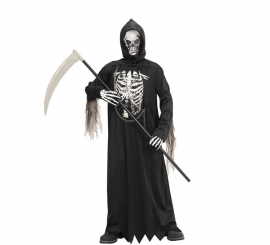 Hooded Death Costume or Robe with Mask for Children