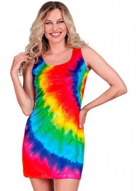 Neonfarbenes Partymode-Kostüm oder Kleid für Damen