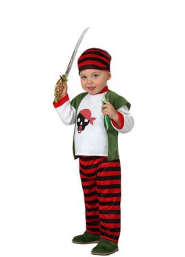 Disfraz para bebés de Pirata rayas