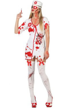 Blutiges Zombie-Krankenschwester-Kostüm
