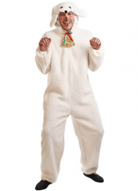 White Sheep Christmas Costume for Adults