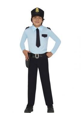 Blue Police Costume for Children