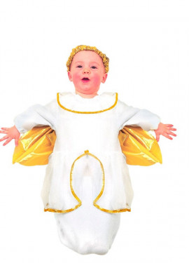 Contento Duplicar Aprobación Disfraz Saquito de Ángel Dorado para bebé