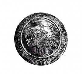 46 cm silver Wolf shield