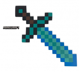 Espada de Minecraft azul de juguete 60x30 cm