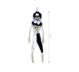 Squelette de Clown Arlequin 40 cm