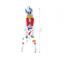 Squelette de Clown multicolore 40 cm