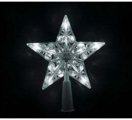 10 White LED Battery-Powered Tree Topper Star