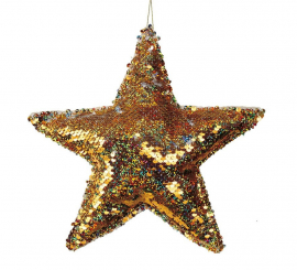 Gold Sequin Star 20 cm