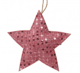 Pink Star Pendant of 12 cms