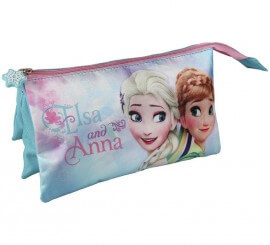 Frozen Pencil Case with 3 Compartments 22x11 cm