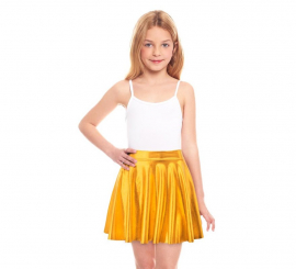 Metallic gold flared skirt for girls