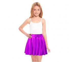 Metallic purple flared skirt for girls