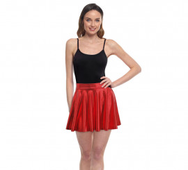 Metal red flight skirt for women