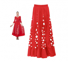 Quilas Sevillana Skirt with Red and White Polka Dot for Women