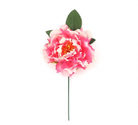 Blume mit rosa und weißem Clip von 14 cm