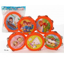 16 cm plastic tambourine. 6 stock models