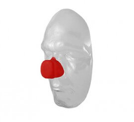 Large red clown nose, made of Latex