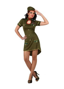 Disfraz de Chica Militar de alto mando Mujer