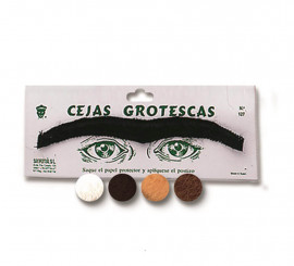 Cejas adhesivas Grotescas de color Negro Cejas adhesivas Grotescas de color Negro