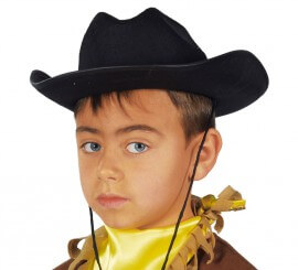 Filzhut Schwarzer Kindercowboy