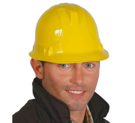 Flocked plastic Worker or Bricklayer Helmet