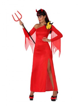 Disfraz de Demonia rojo para mujer Disfraz de Demonia rojo para mujer