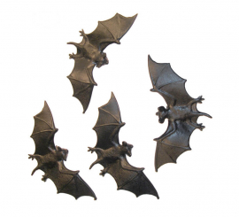 Bag of 4 11cm Bats for Halloween