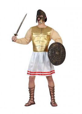 Fato de guerreiro grego musculoso para homem