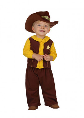 Disfraz de Vaquero marrón para bebés