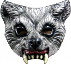 Máscara de lobo metade do rosto