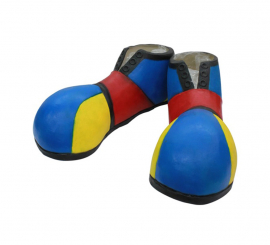 Clown-Schuhe aus dreifarbigem Latex