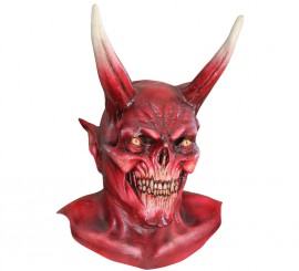 The Red Devil Latex Mask for Halloween