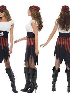 Déguisement de Femme Pirate Boucanier taille M