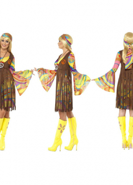 Disfraz de Hippy Fabulosa para Mujer talla XL