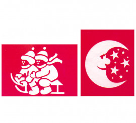 Bolsa con 2 plantillas Navideñas de 34x24 cms.