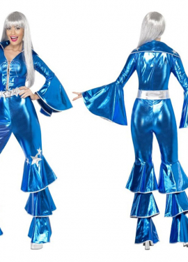 Disfraz Disco Dancing Dream Azul para Mujer talla M