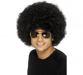 Perruque des Années 70 Funky Afro Noire de 120 gr