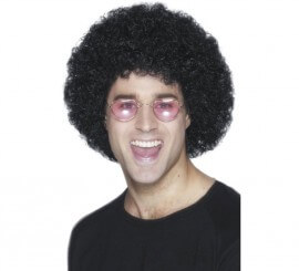 Economical Black Afro Wig from the 70s