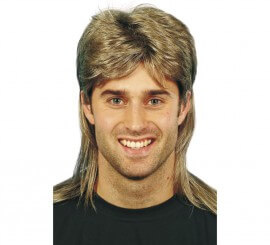 Perruque des Années 80 Châtain reflet Blonds