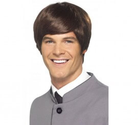 Parrucca mod della 60 castagna corta per uomo