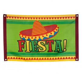 Bandiera messicana con cappello messicano 60 x 90 cm