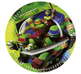 Pack of 8 Mutant Ninja Turtles Plates of 23 cm