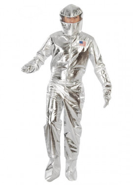Costume astronauta con razzo gonfiabile adulto vestito spaziale carnevale  festa