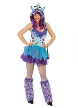 Disfraz de Monstruita azul para mujer Disfraz de Monstruita azul para mujer