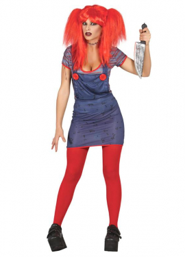 Costume di halloween per rag bambola di una donna