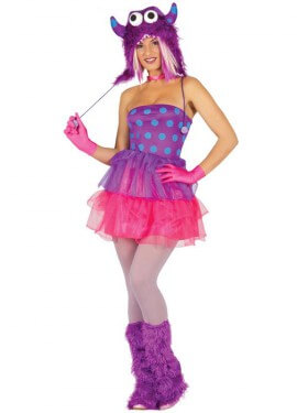 Disfraz de Furry Monster lila para mujer Disfraz de Furry Monster lila para mujer