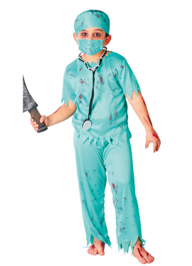 Zombie Surgeon Costume for Kids